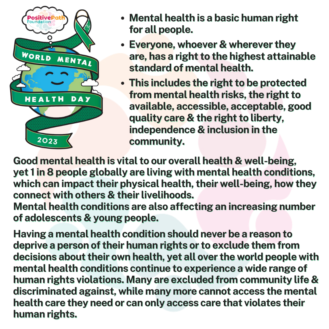 World Mental Health Day 2023 - Positive Path Foundation